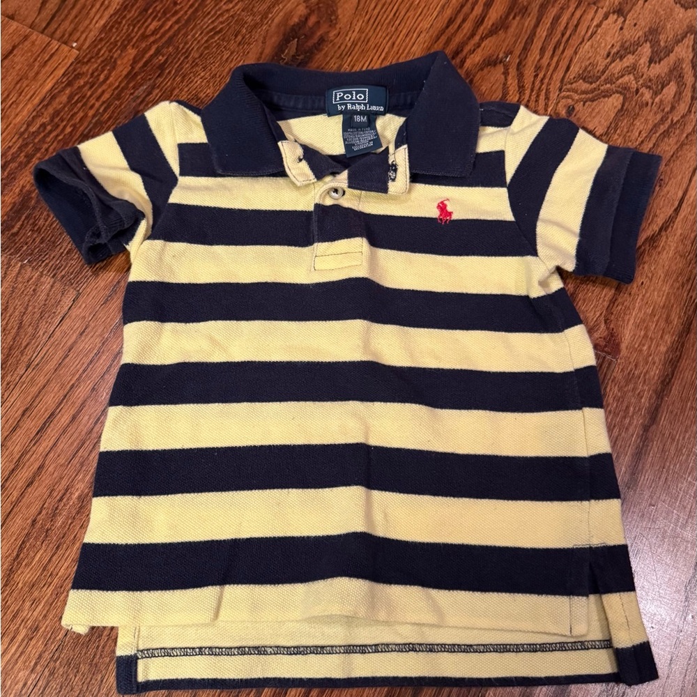 Ralph Lauren 18M Polo Navy and Yellow Stripes